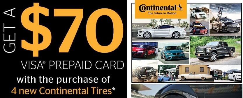 Search form Up to $ Continental Rebate. November 1st thru November 30th, Up to $ Visa Prepaid card by mail when you purchase a set of 4 select Continental tires.. Download Your Rebate Form. Submit Your Rebate Online.